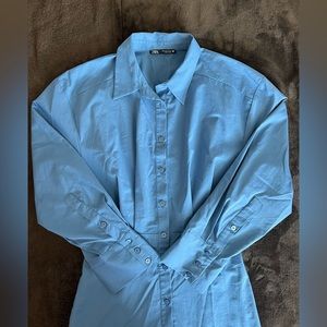 Zara collard button down shirt dress